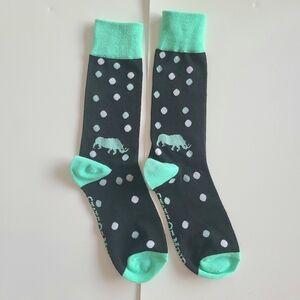 Men's Black Polka Dot Knit Socks